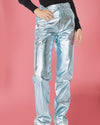 Karl metallic pants in blue