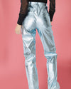 Karl metallic pants in blue