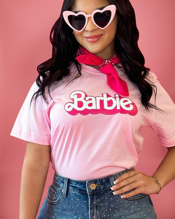 Barbie pink graphic tee