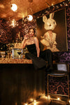 Loreen belted wide leg pants black