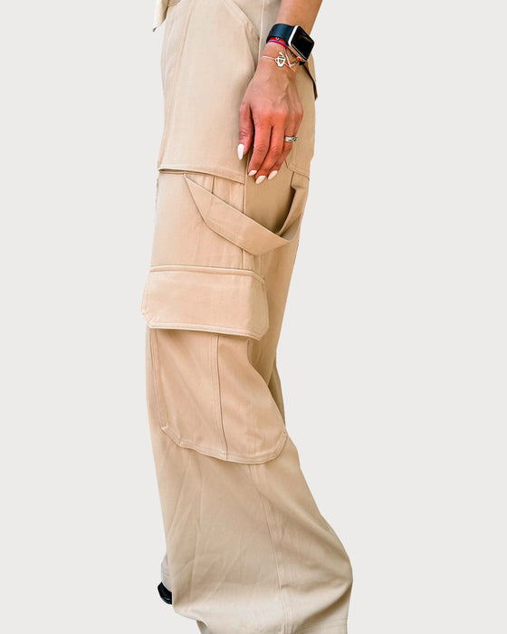 Crocus cargo pants taupe