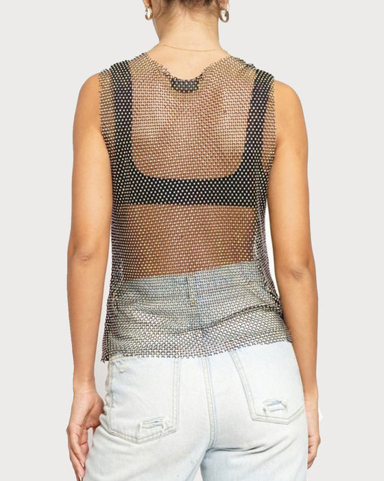 Crystal Black Shine tank top