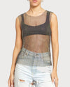 Crystal Black Shine tank top