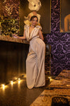 Nell jumpsuit flower drape