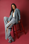 Sophie oversize denim blazer