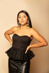 Dorka Ruffle Top in Black
