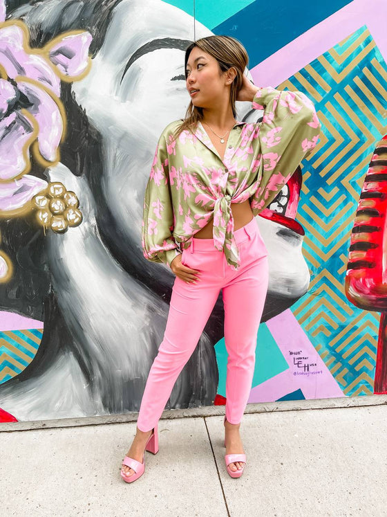 Candy pink italian pants