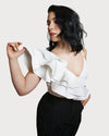 Tulip white ruffle top