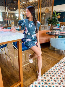  Pía Green Leaf Mini Dress